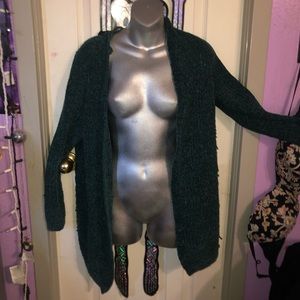 Green laced cardigan